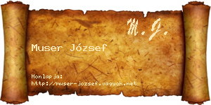 Muser József névjegykártya