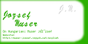 jozsef muser business card
